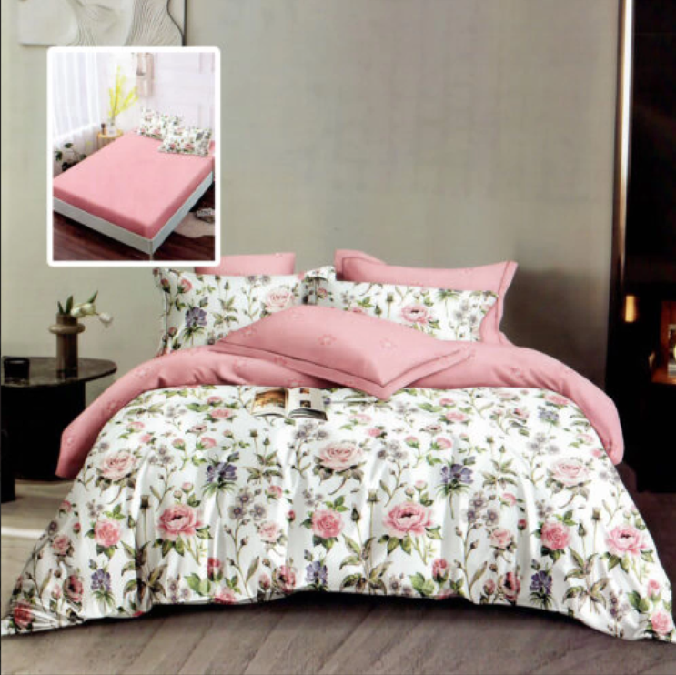 Lenjerie de pat Roz Floral Lenjerie de pat Roz Floral